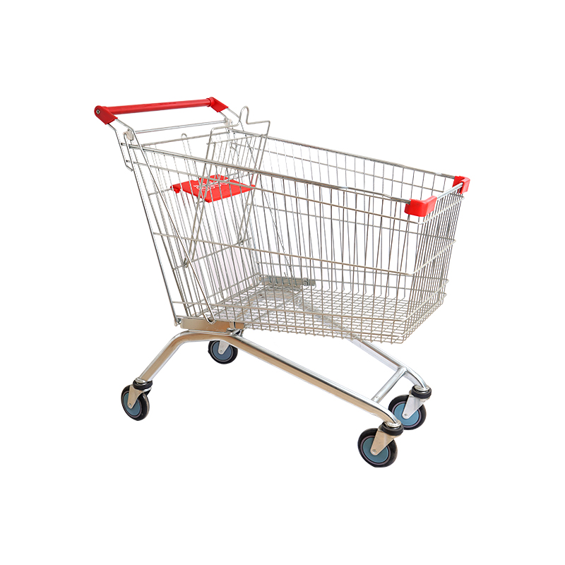 EU-1.1 Carrito de compras de metal + compras de supermercado fáciles de usar, especificaciones fijas de color personalizado de metal de compras