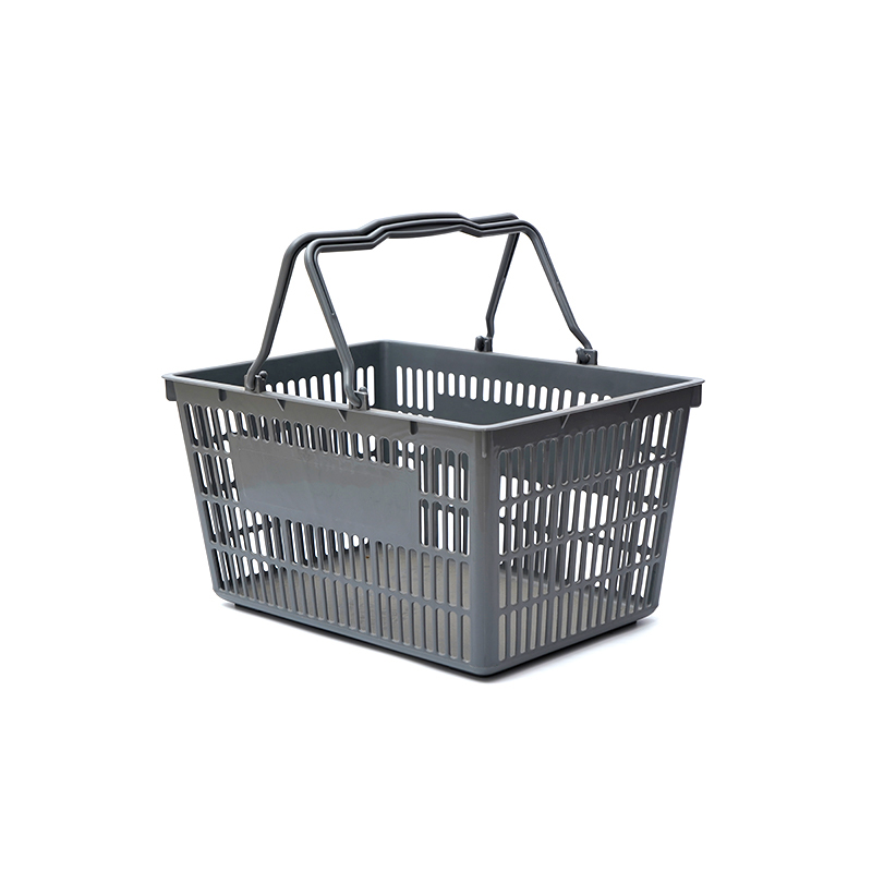 XC-B-1. Cesta de la compra de plástico + compras en el supermercado fáciles de usar, especificaciones fijas de color personalizado de plástico para compras