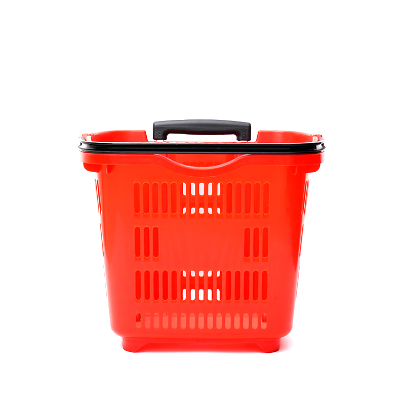 XC-B-10.Soporte de plástico para cesta de la compra + compras en el supermercado fáciles de usar, especificaciones fijas de color personalizado de plástico para compras