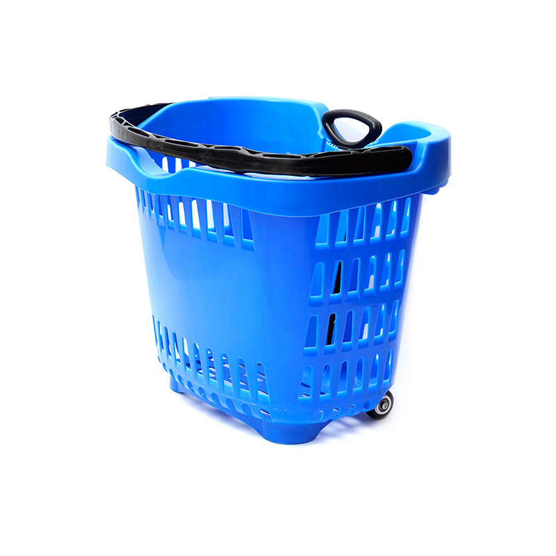 XC-B-13. Soporte de plástico para cesta de la compra + compras en el supermercado fáciles de usar, especificaciones fijas de color personalizado de plástico para compras