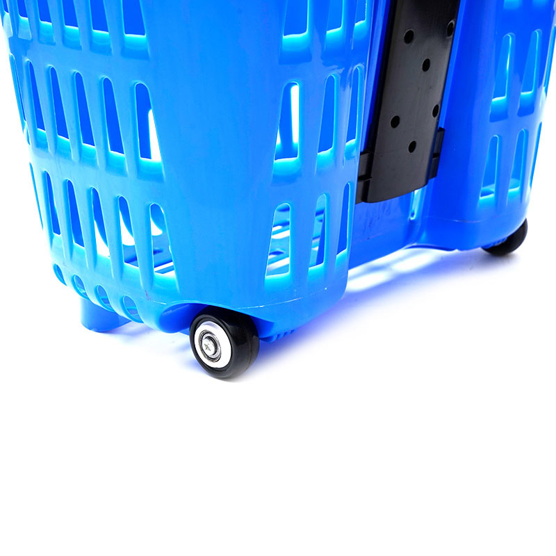 XC-B-13. Soporte de plástico para cesta de la compra + compras en el supermercado fáciles de usar, especificaciones fijas de color personalizado de plástico para compras