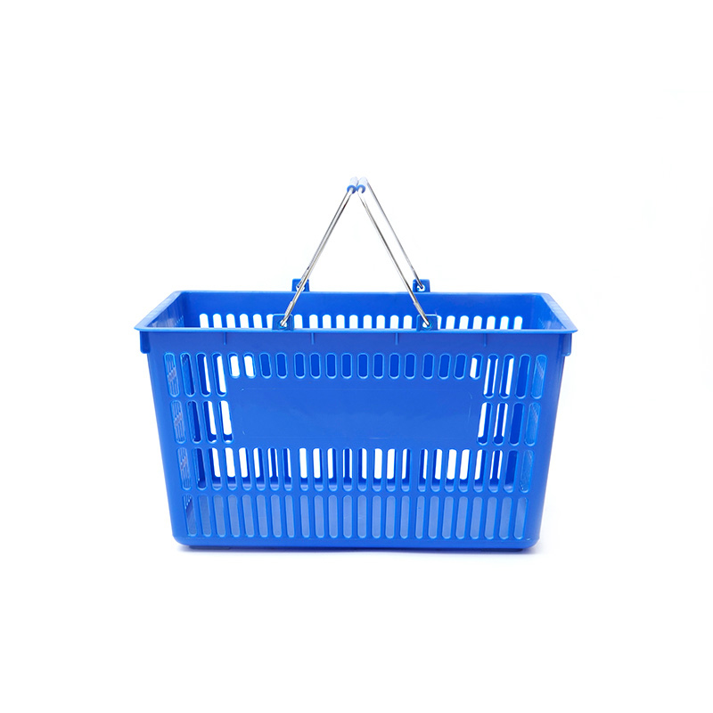 XC-B-2. Soporte de cesta de plástico para la compra + compras en el supermercado fáciles de usar, especificaciones fijas de color personalizado de plástico para compras