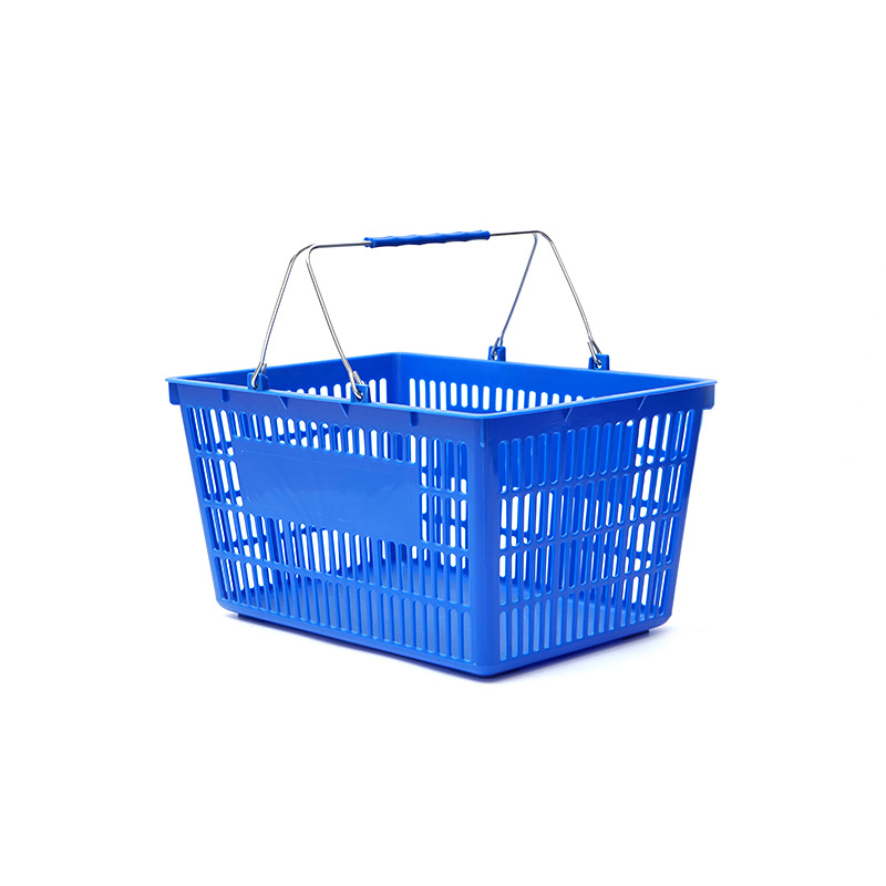 XC-B-2. Soporte de cesta de plástico para la compra + compras en el supermercado fáciles de usar, especificaciones fijas de color personalizado de plástico para compras