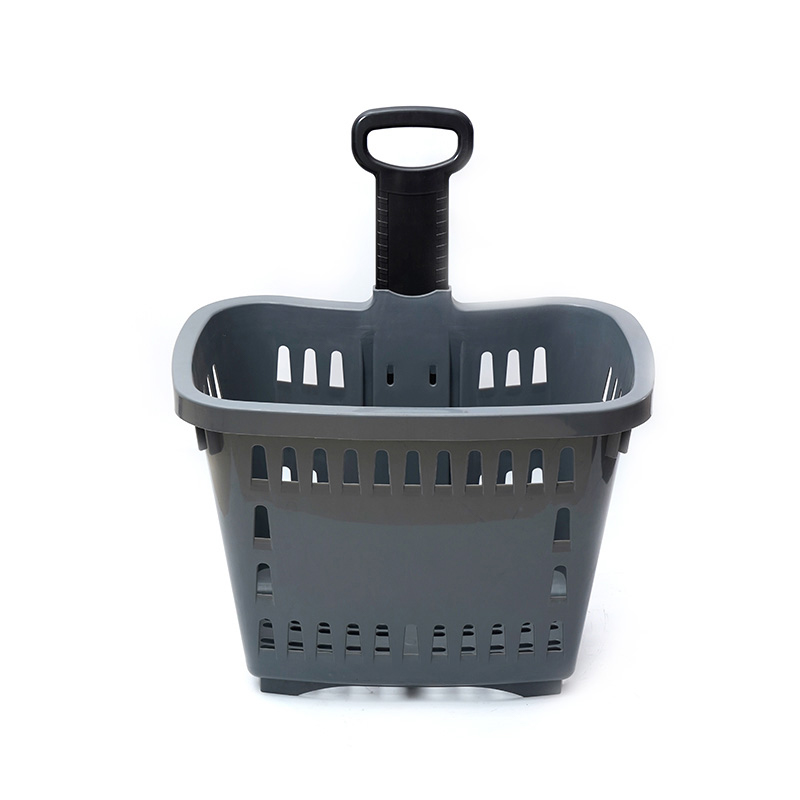 XC-B-20. Soporte de plástico para cesta de la compra + compras en el supermercado fáciles de usar, especificaciones fijas de color personalizado de plástico para compras