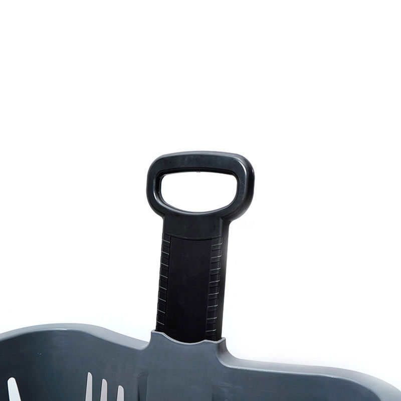 XC-B-20. Soporte de plástico para cesta de la compra + compras en el supermercado fáciles de usar, especificaciones fijas de color personalizado de plástico para compras