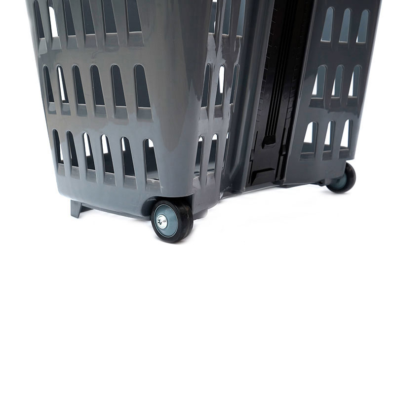 XC-B-20. Soporte de plástico para cesta de la compra + compras en el supermercado fáciles de usar, especificaciones fijas de color personalizado de plástico para compras