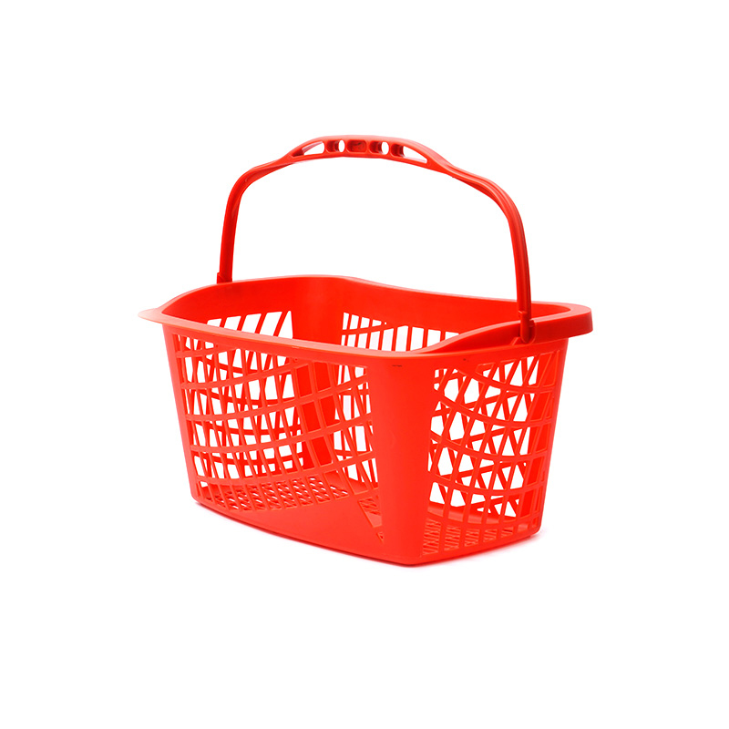 XC-B-21. Soporte de cesta de plástico para la compra + compras en el supermercado fáciles de usar, especificaciones fijas de color personalizado de plástico para compras