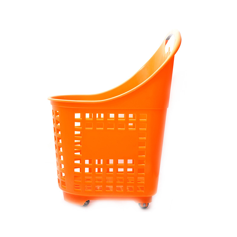 XC-B-22. Soporte de plástico para cesta de la compra + compras en el supermercado fáciles de usar, especificaciones fijas de color personalizado de plástico para compras