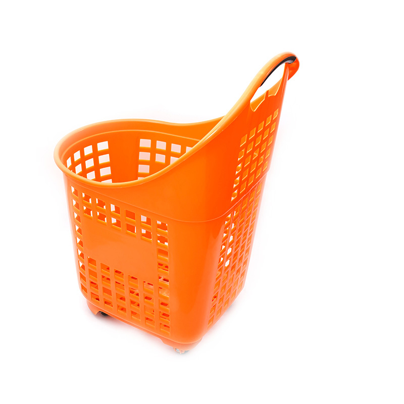 XC-B-22. Soporte de plástico para cesta de la compra + compras en el supermercado fáciles de usar, especificaciones fijas de color personalizado de plástico para compras