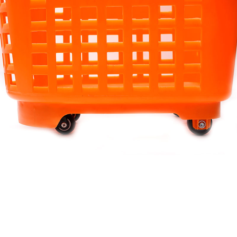 XC-B-22. Soporte de plástico para cesta de la compra + compras en el supermercado fáciles de usar, especificaciones fijas de color personalizado de plástico para compras