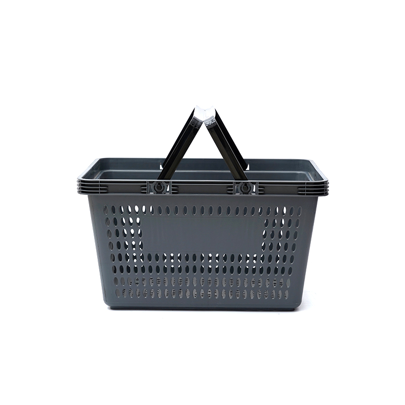 XC-B-4. Soporte de cesta de plástico para la compra + compras en el supermercado fáciles de usar, especificaciones fijas de color personalizado de plástico para compras