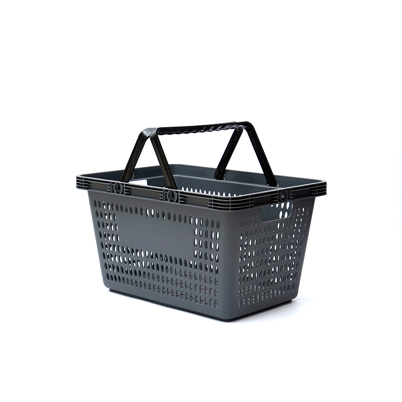 XC-B-4. Soporte de cesta de plástico para la compra + compras en el supermercado fáciles de usar, especificaciones fijas de color personalizado de plástico para compras