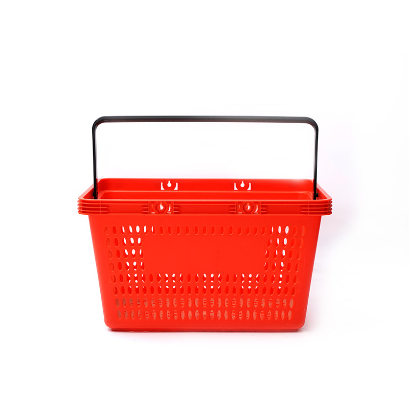 XC-B-5. Soporte de cesta de plástico para la compra + compras en el supermercado fáciles de usar, especificaciones fijas de color personalizado de plástico para compras