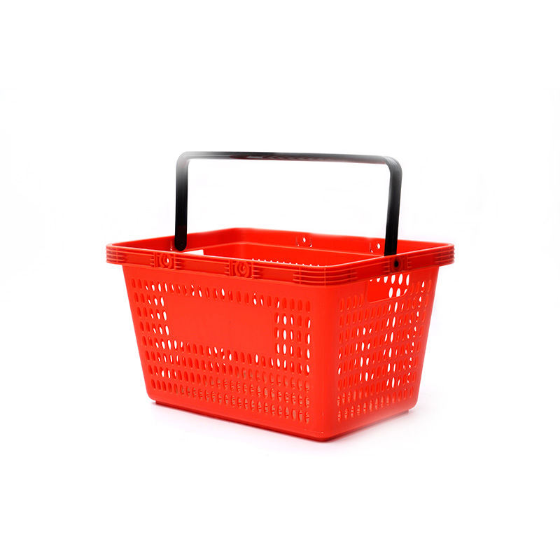 XC-B-5. Soporte de cesta de plástico para la compra + compras en el supermercado fáciles de usar, especificaciones fijas de color personalizado de plástico para compras