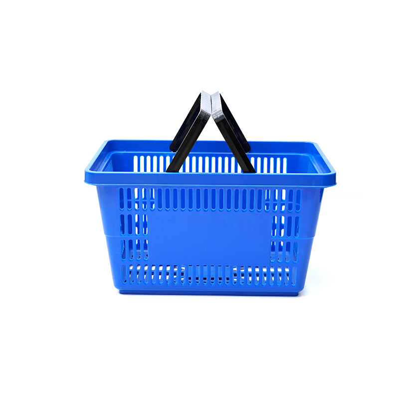 XC-B-7. Soporte de cesta de plástico para la compra + compras en el supermercado fáciles de usar, especificaciones fijas de color personalizado de plástico para compras