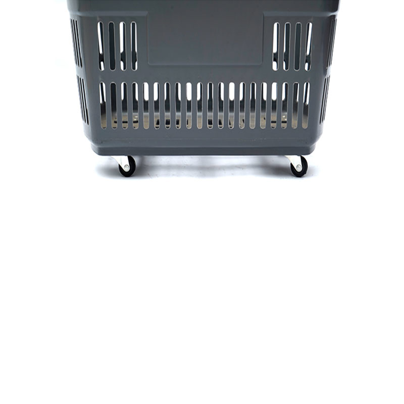 XC-B-8.Soporte de plástico para cesta de la compra + compras en el supermercado fáciles de usar, especificaciones fijas de color personalizado de plástico para compras
