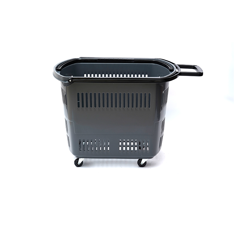 XC-B-9: soporte de plástico para cesta de la compra + compras en el supermercado fáciles de usar, especificaciones fijas de color personalizado de plástico para compras