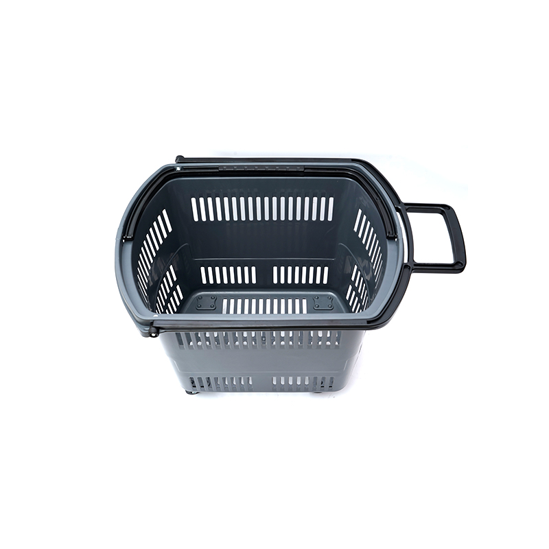 XC-B-9: soporte de plástico para cesta de la compra + compras en el supermercado fáciles de usar, especificaciones fijas de color personalizado de plástico para compras
