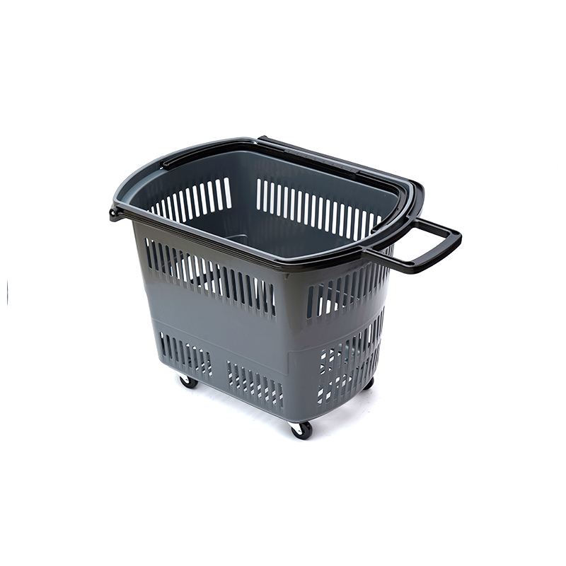XC-B-9: soporte de plástico para cesta de la compra + compras en el supermercado fáciles de usar, especificaciones fijas de color personalizado de plástico para compras