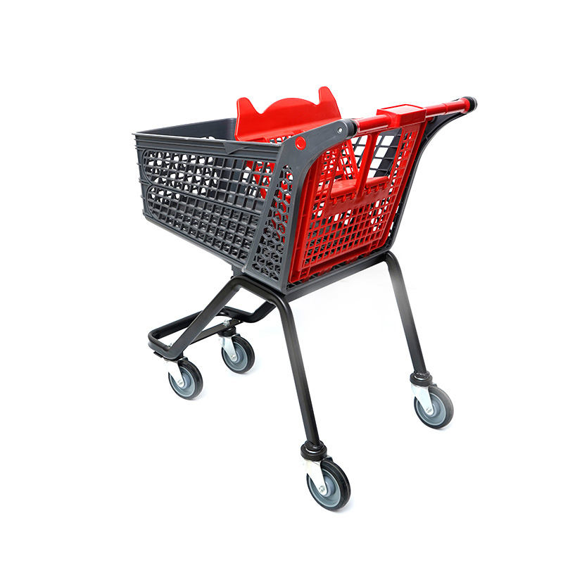 XC-PST-1. Carrito de compras de plástico + compras en el supermercado compras fáciles de usar especificaciones fijas de color personalizado de plástico