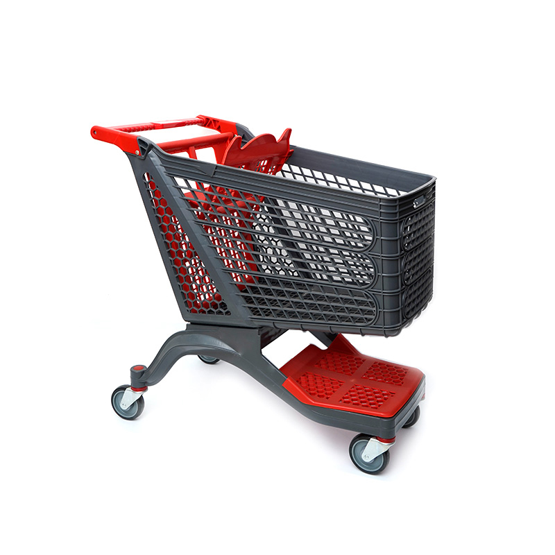 XC-PST-2. Carrito de compras de plástico + compras en el supermercado compras fáciles de usar especificaciones fijas de color personalizado de plástico