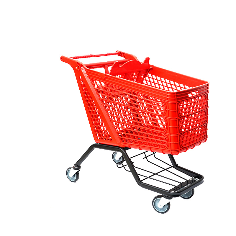 XC-PST-3. Carrito de compras de plástico + compras de supermercado fáciles de usar, especificaciones fijas de color personalizado de plástico de compras