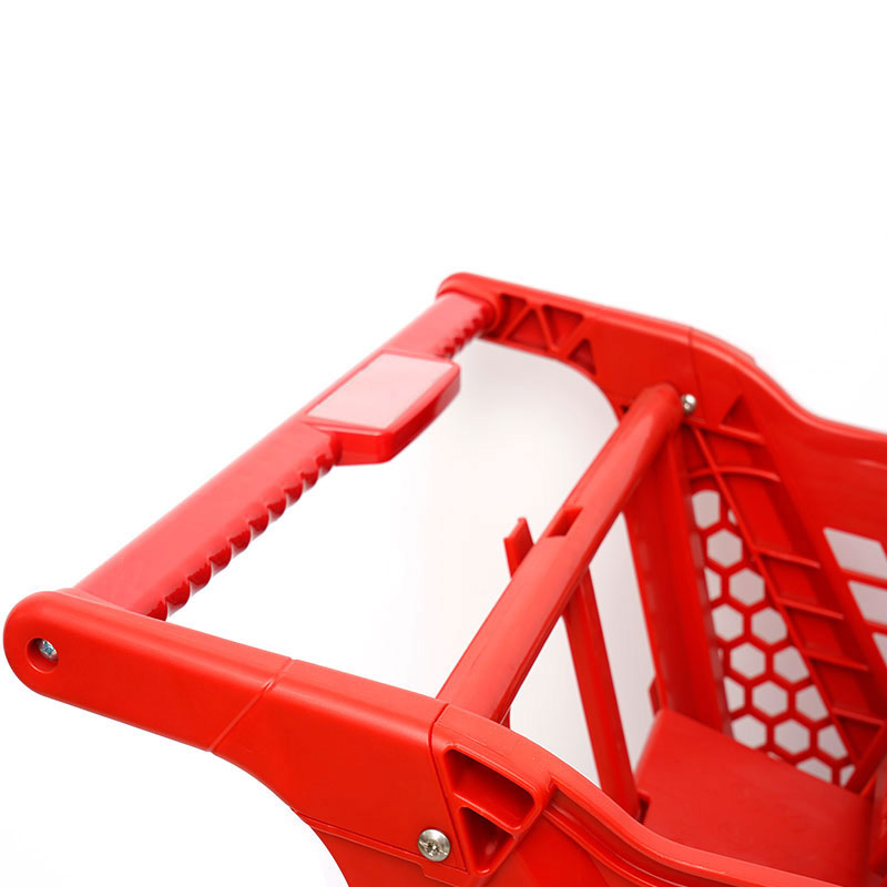 XC-PST-3. Carrito de compras de plástico + compras de supermercado fáciles de usar, especificaciones fijas de color personalizado de plástico de compras