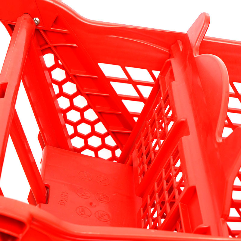 XC-PST-3. Carrito de compras de plástico + compras de supermercado fáciles de usar, especificaciones fijas de color personalizado de plástico de compras
